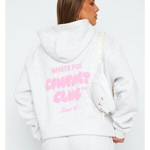 White Fox Hoodie. Never worn. In original packaging.